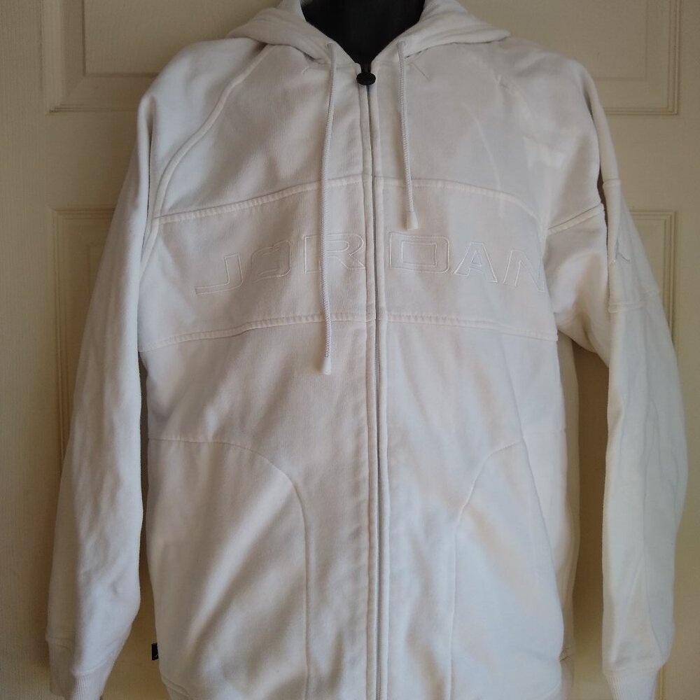 Jordan Nike 20 year white zipper hoodie